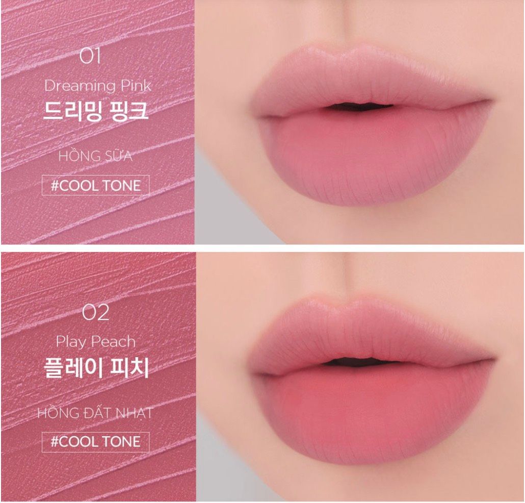 Sheer Velvet Tint bộ sưu tập son kem thương hiệu BBIA (Hàn Quốc)