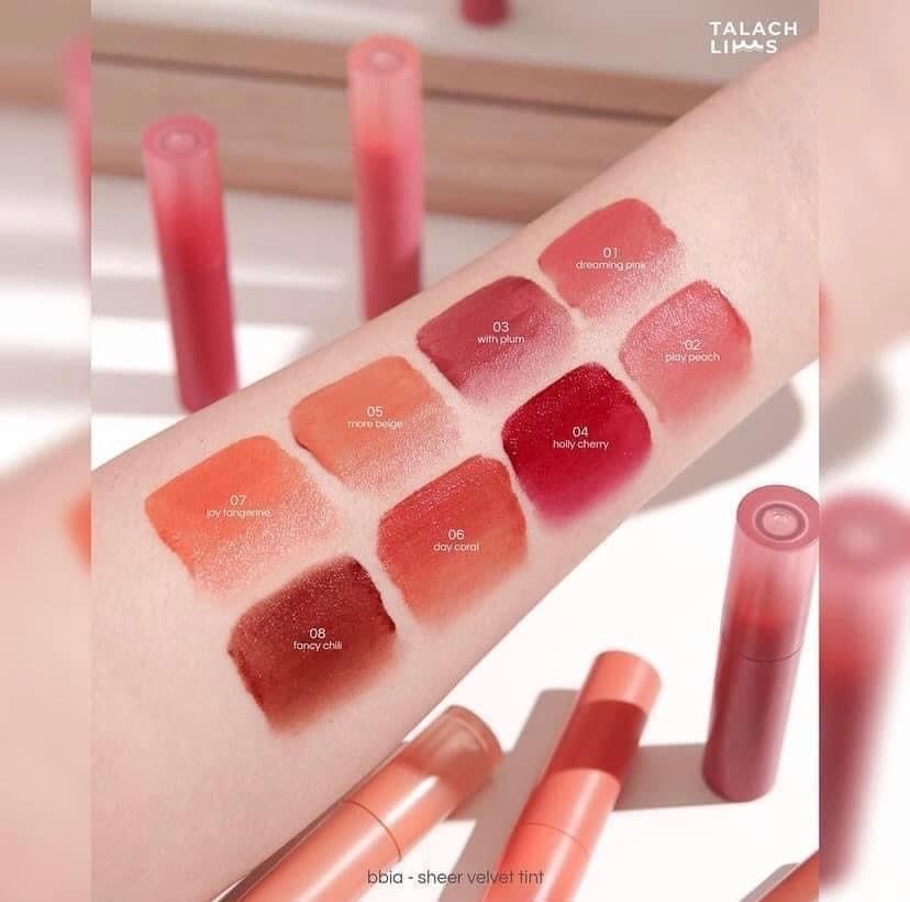 Sheer Velvet Tint bộ sưu tập son kem thương hiệu BBIA (Hàn Quốc)