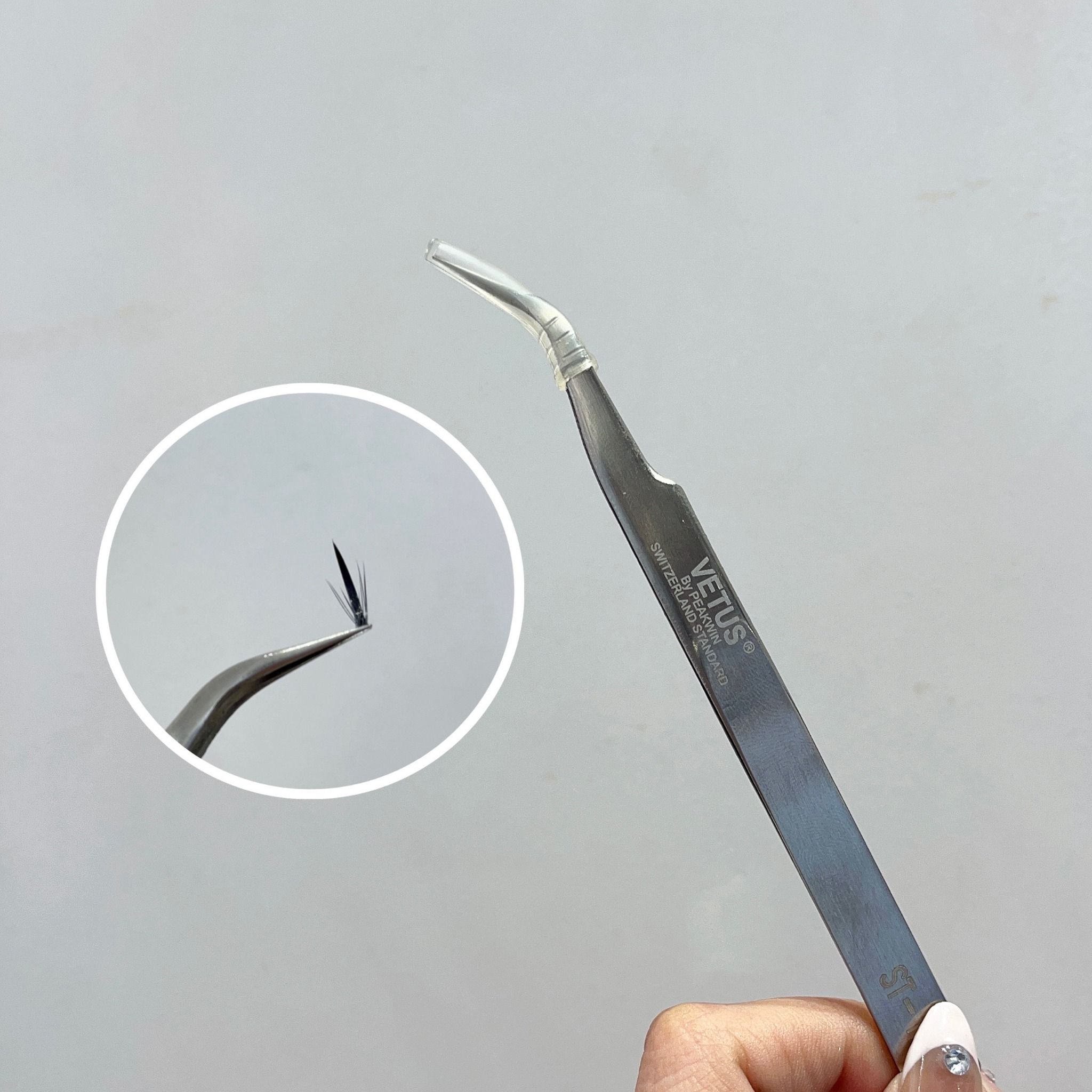 Nhíp gắn lông mi giả bằng thép tiêu chuẩn Thụy Sĩ mã ST-15 thương hiệu Vetus by Peakwin