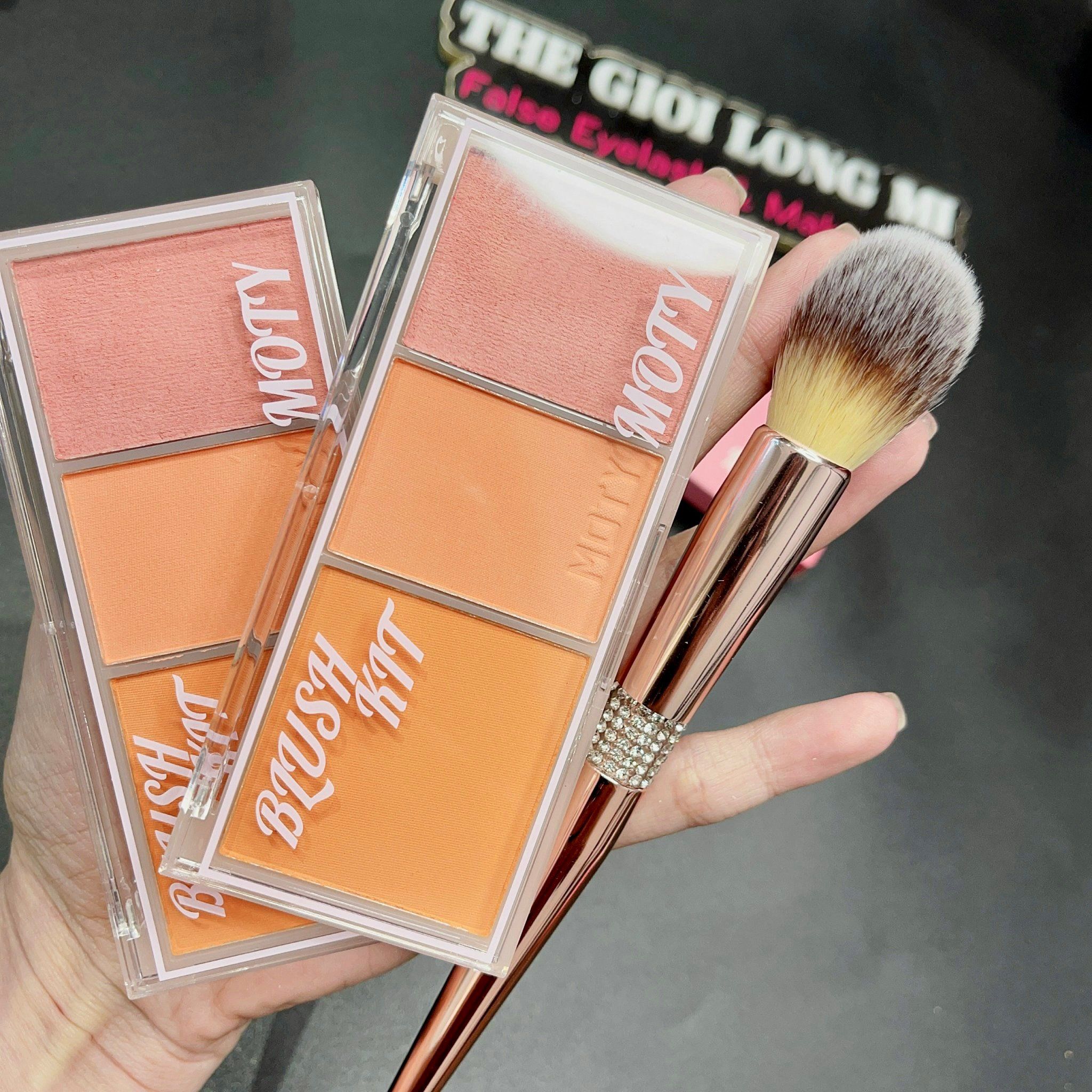  Bảng má hồng 3 ô Blush Kit siêu nhỏ gọn thương hiệu Moty 