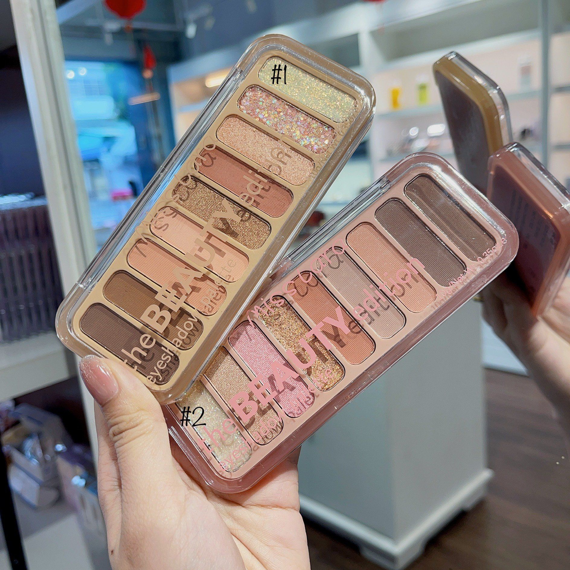 Bộ sưu tập bảng phấn mắt 9 ô mini Beauty edition thương hiệu Miss Lara