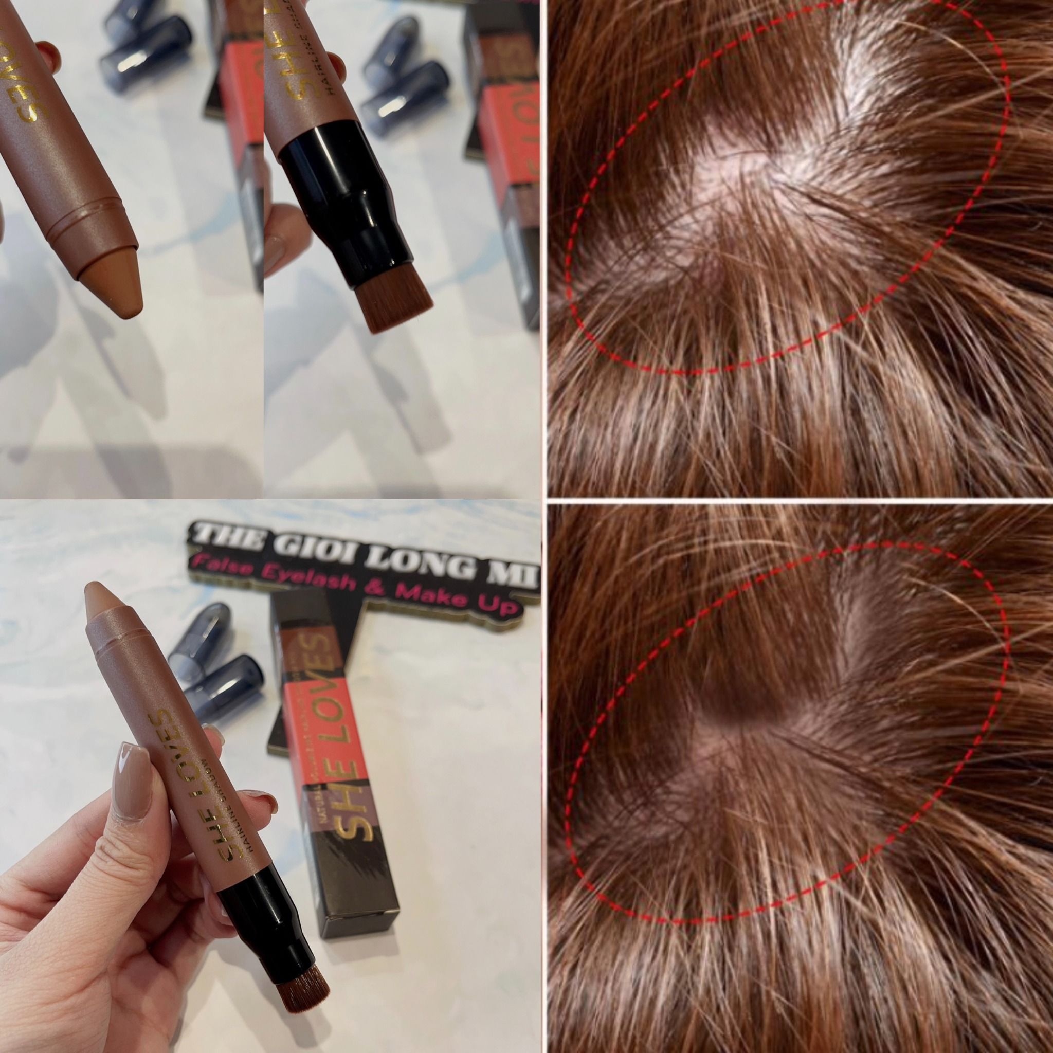 Hairline Shadow chì sáp che phủ tóc hói & tạo khối đa năng thương hiệu Sheloves