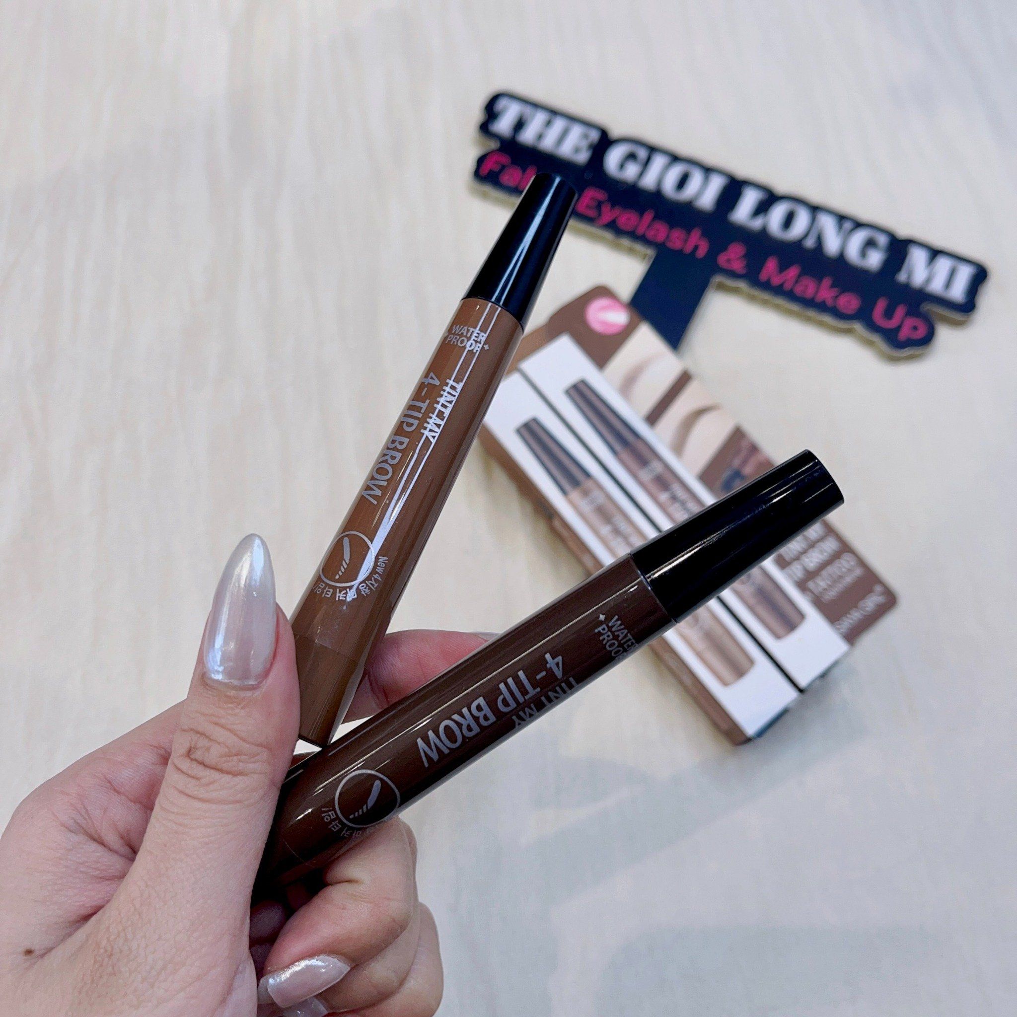Tint my 4 tip brow bút kẻ điêu khắc chân mày phẩy sợi tự nhiên như thật thương hiệu Hayasa Girl
