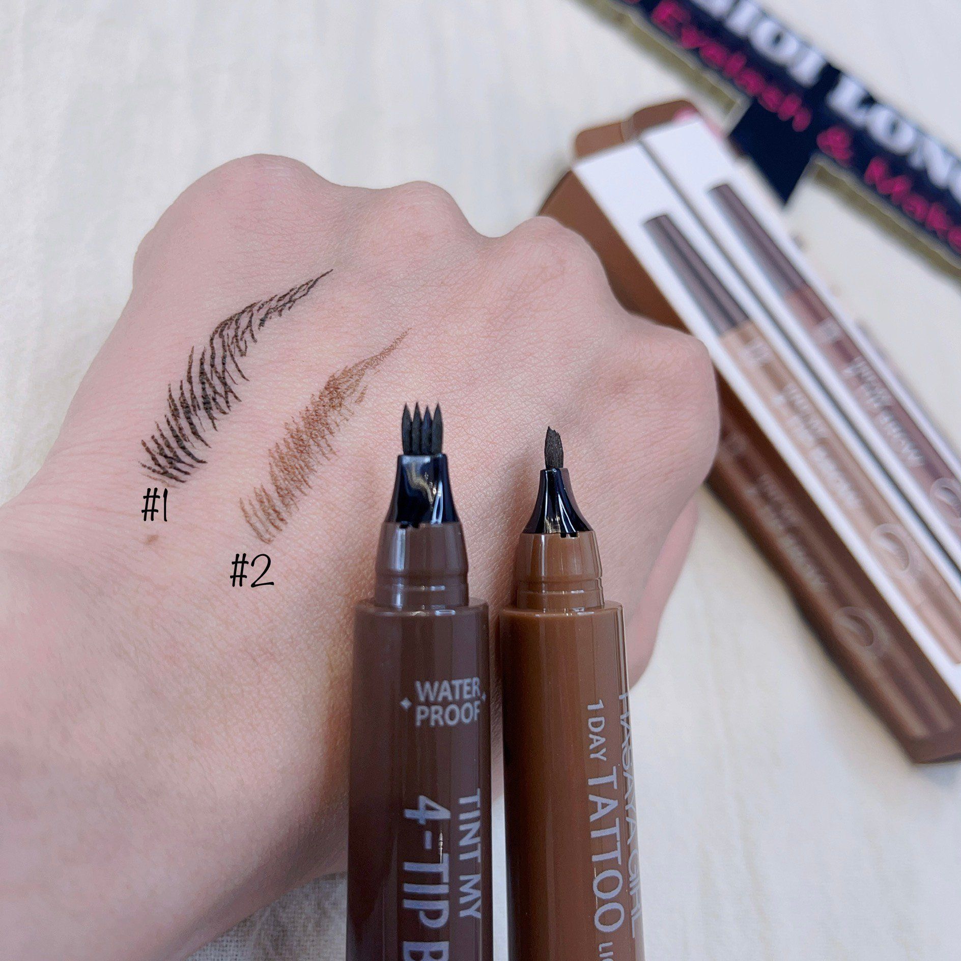 Tint my 4 tip brow bút kẻ điêu khắc chân mày phẩy sợi tự nhiên như thật thương hiệu Hayasa Girl