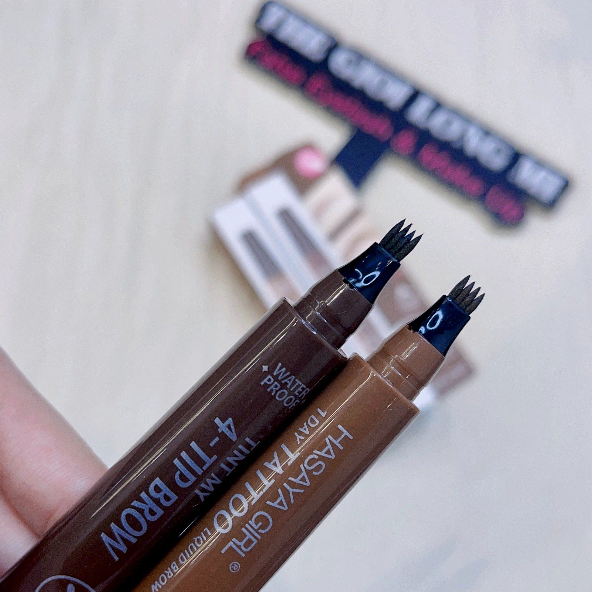 Tint my 4 tip brow bút kẻ điêu khắc chân mày phẩy sợi tự nhiên như thật thương hiệu Hayasa Girl
