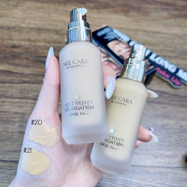 Soft Velvet foundation kem nền mềm mịn che phủ tự nhiên thương hiệu Nee Cara (Thái Lan)