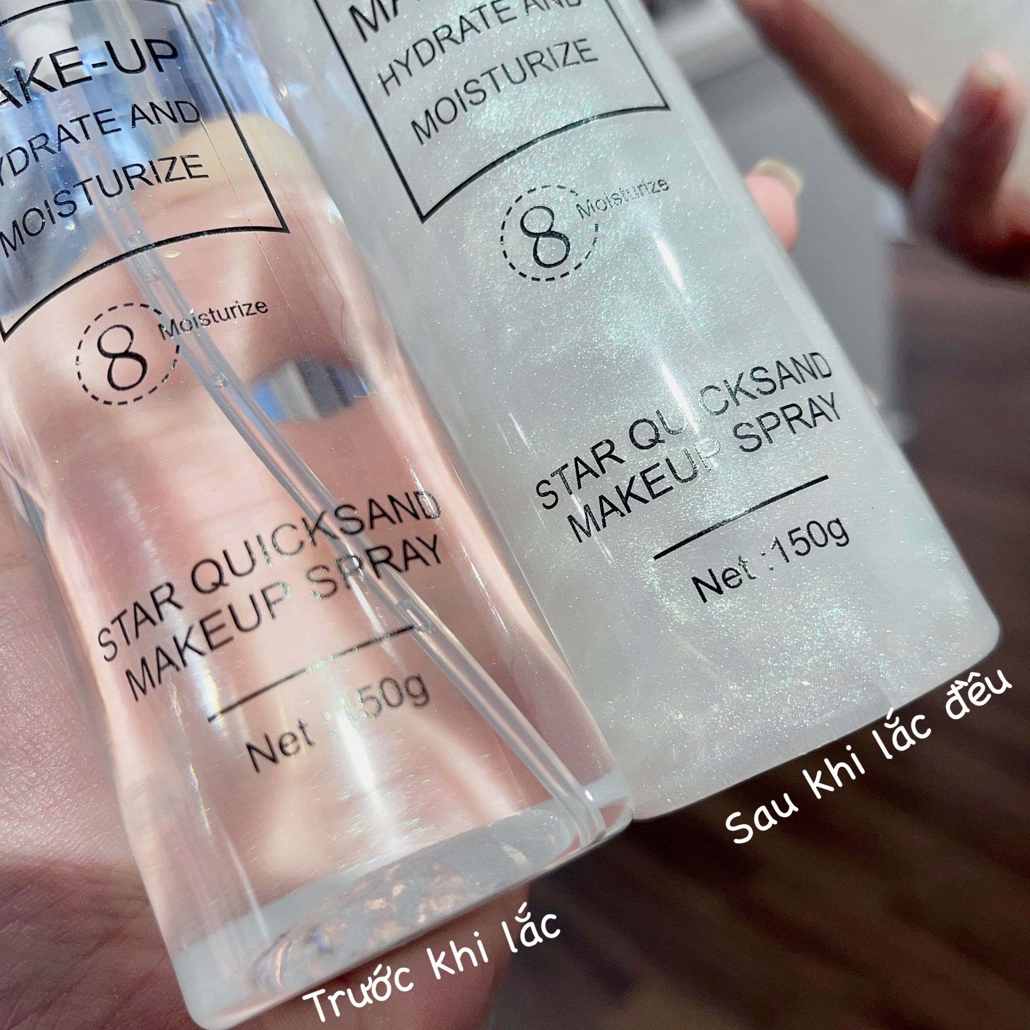 Star Quicksand xịt khóa nền trang điểm cấp ẩm và dưỡng da thương hiệu Lameila