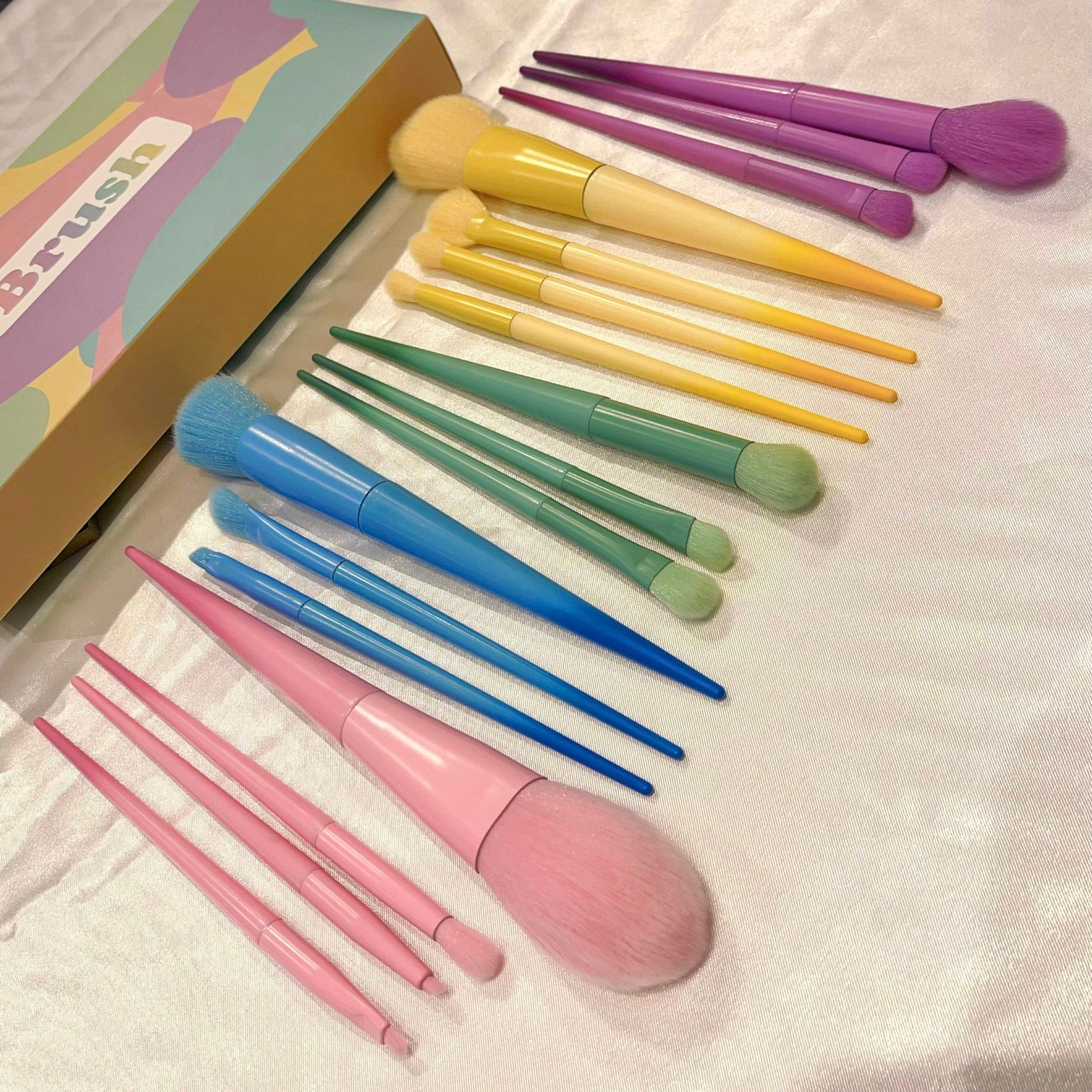 Colorful bộ cọ trang điểm cá nhân 17 cây đủ sắc màu cute xinh xĩu