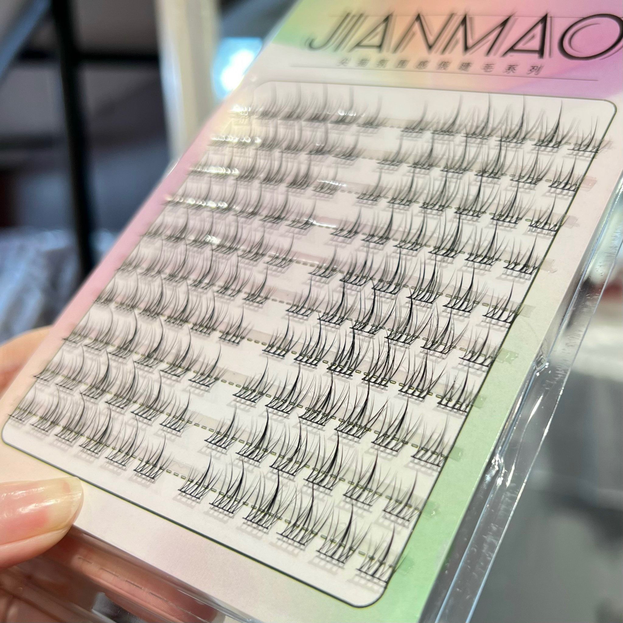 Jianmao hộp lông mi chùm tự nối tại nhà 120 pieces