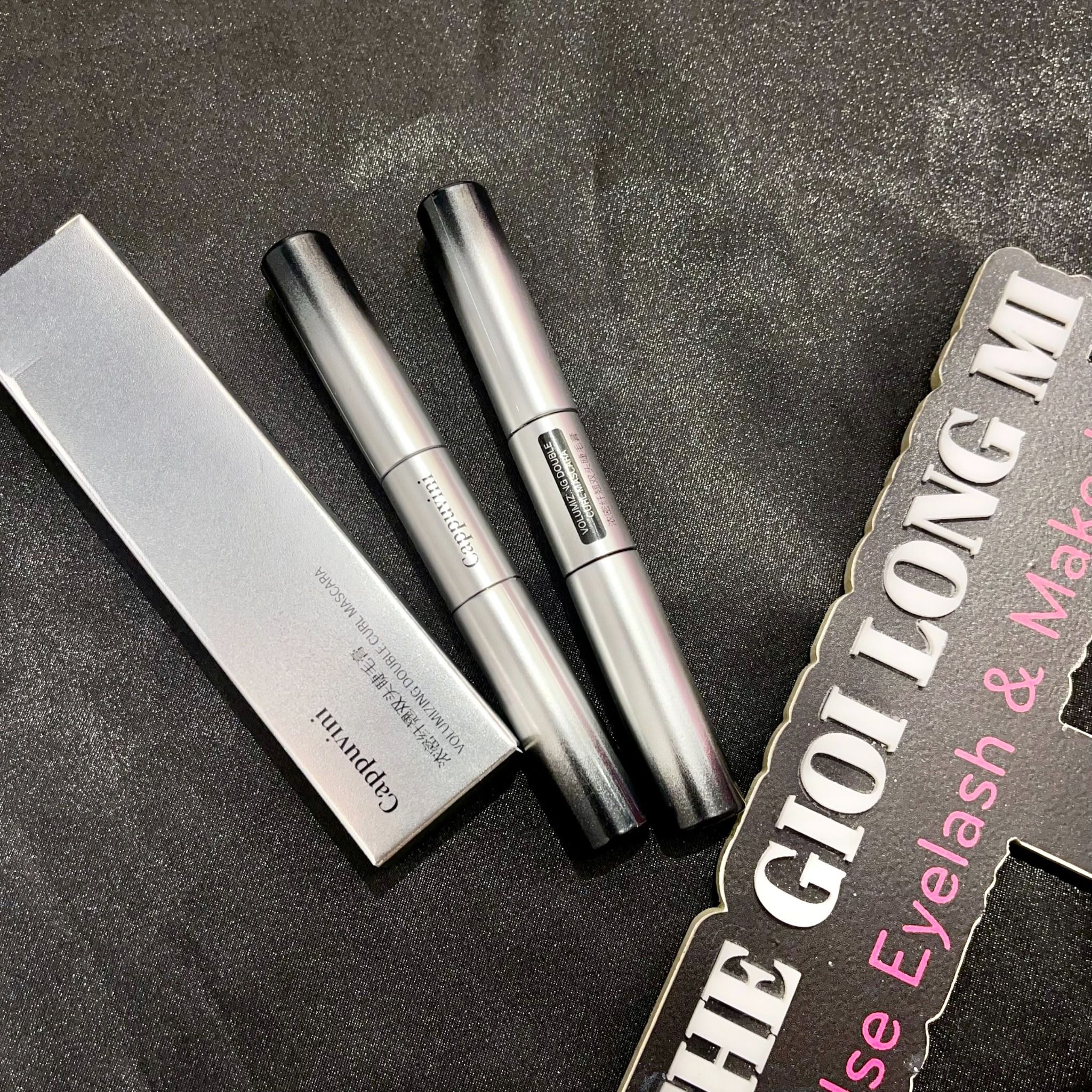 Volumizing Double Curl mascara 2 đầu nâu đen siêu tiện lợi thương hiệu Cappuvini