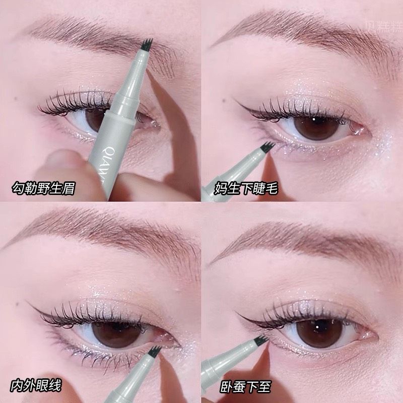 Qiawes bút phẩy chân mày và mi dưới