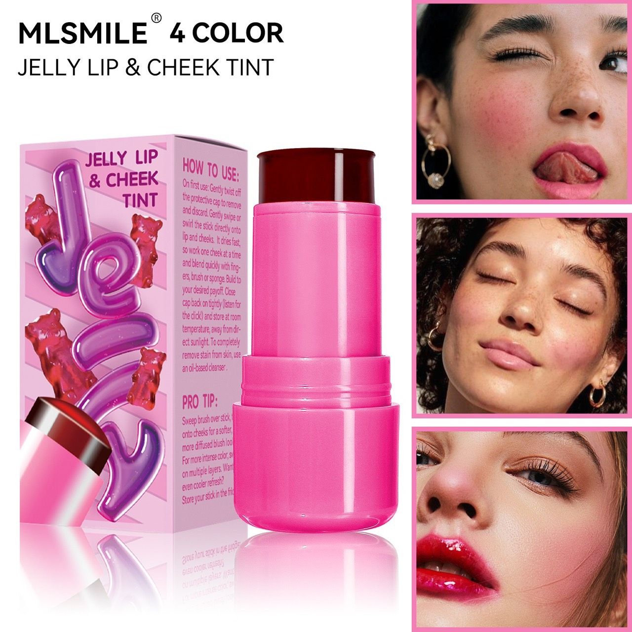  Jelly blush & lip stick má hồng thạch kết hợp với son thỏi vô cùng độc đáo đến từ thương hiệu MLsmile makeup 