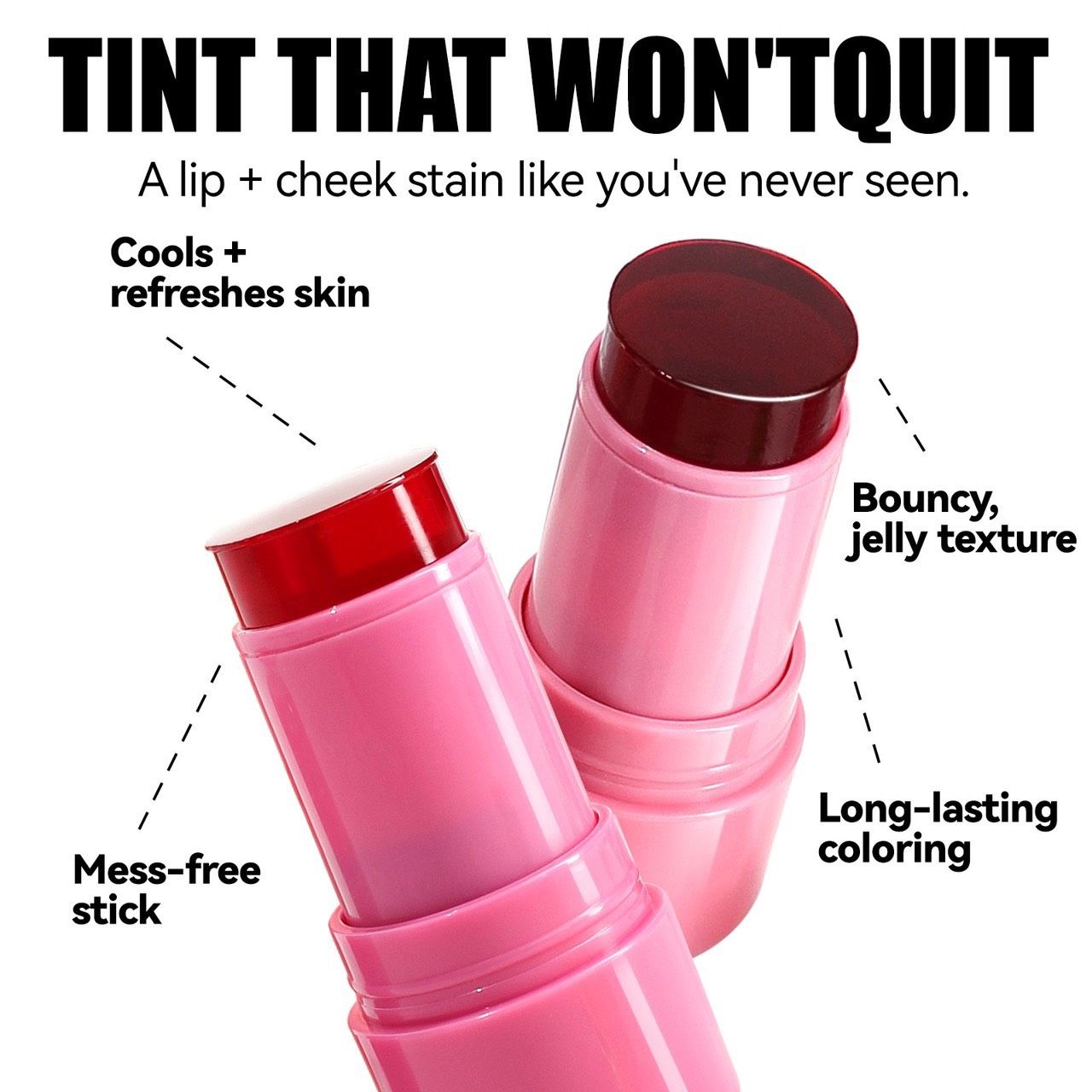  Jelly blush & lip stick má hồng thạch kết hợp với son thỏi vô cùng độc đáo đến từ thương hiệu MLsmile makeup 