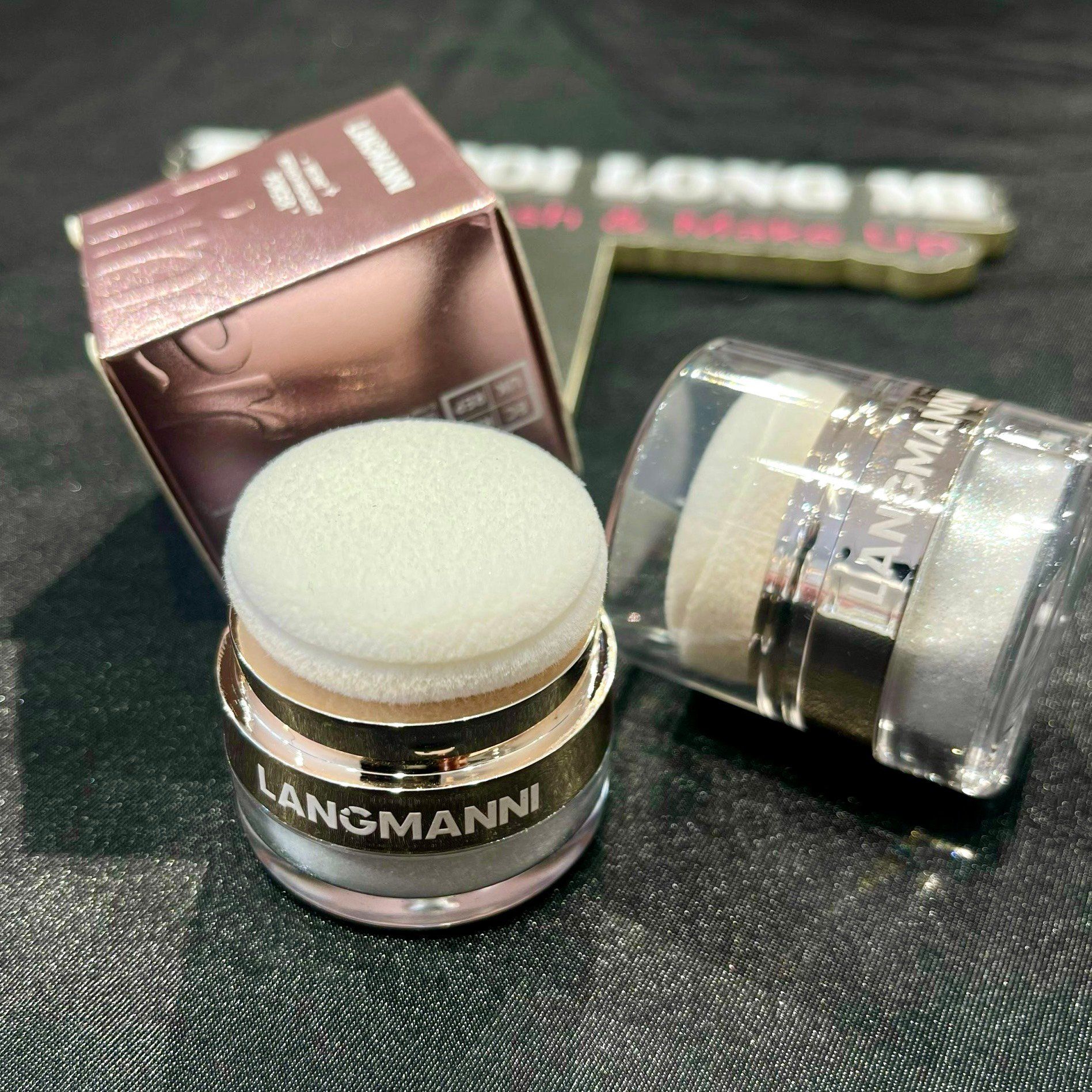 Langmanni phấn bột nhũ highlight phát sáng