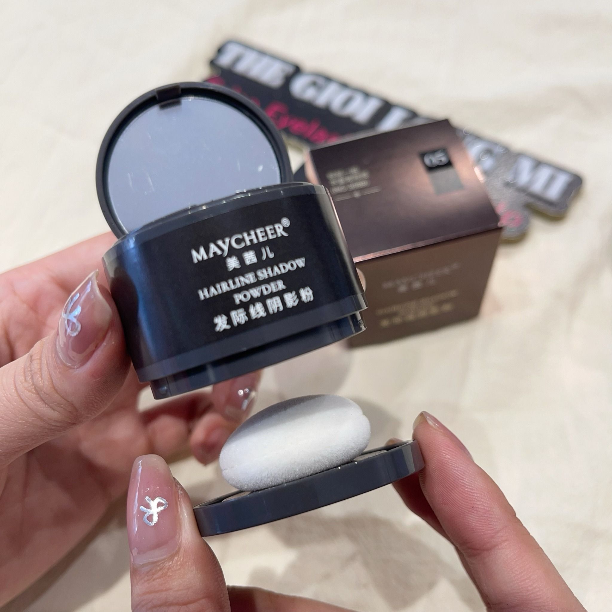 Maycheer hairline shadow powder phấn phủ che hói cho tóc