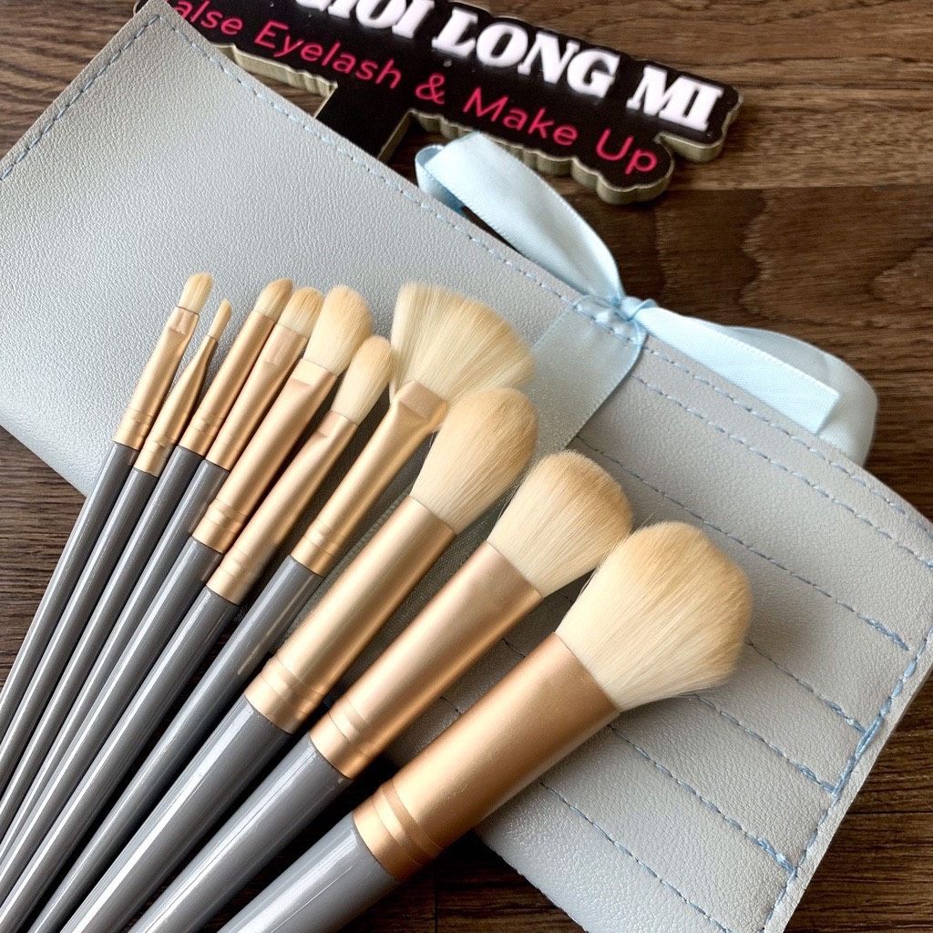 Pastel Blue bộ cọ trang điểm 10 cây