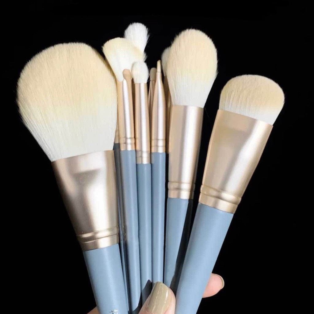 Pastel Blue bộ cọ trang điểm 10 cây