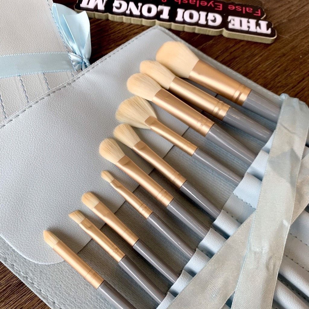 Pastel Blue bộ cọ trang điểm 10 cây