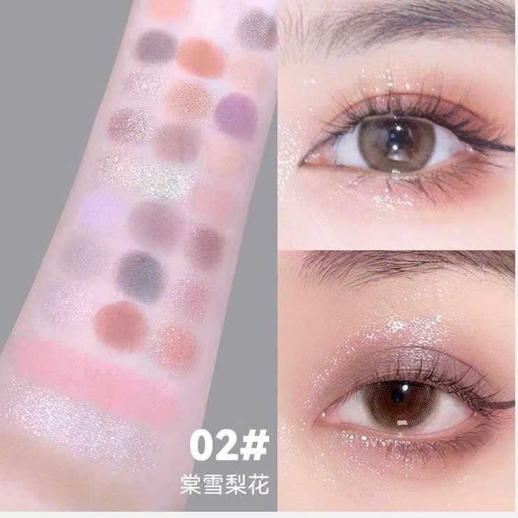 Delicate and Silky bảng phấn mắt trang điểm 27 màu thương hiệu Novo