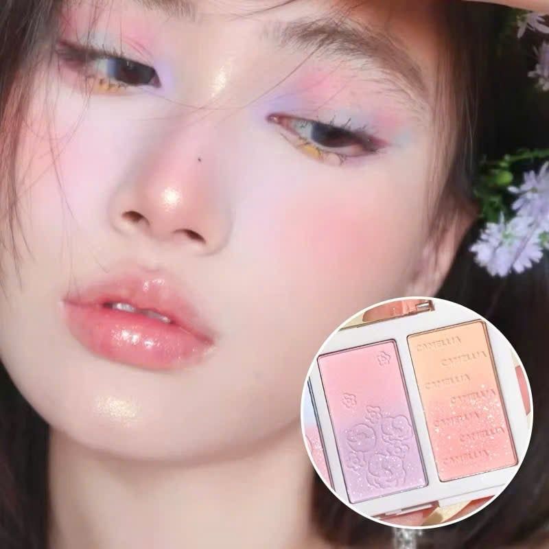 Camellia Magic bảng má hồng và tạo khối 3 ô thương hiệu Xixi