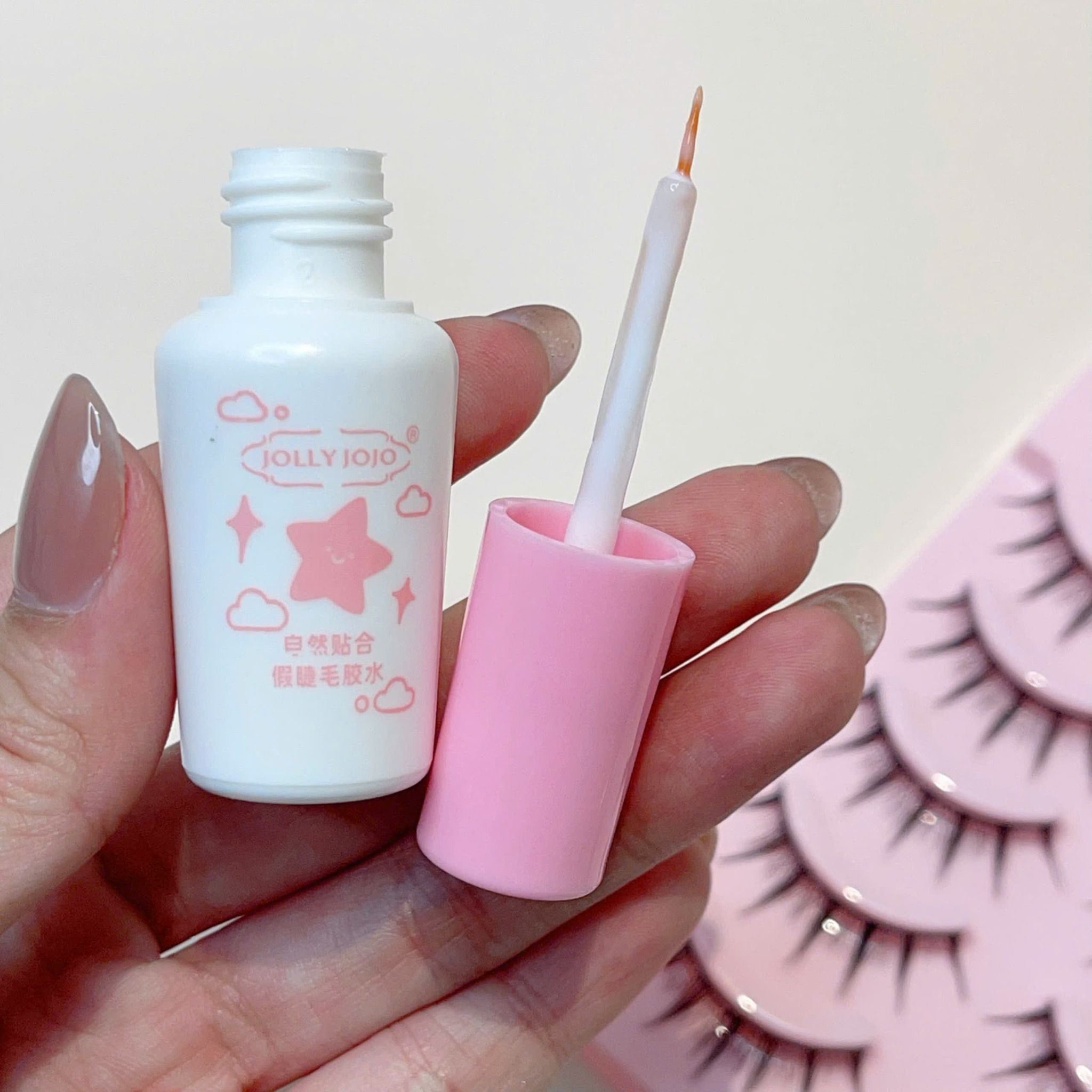 Jolly JoJo keo dán lông mi giả màu trong suốt