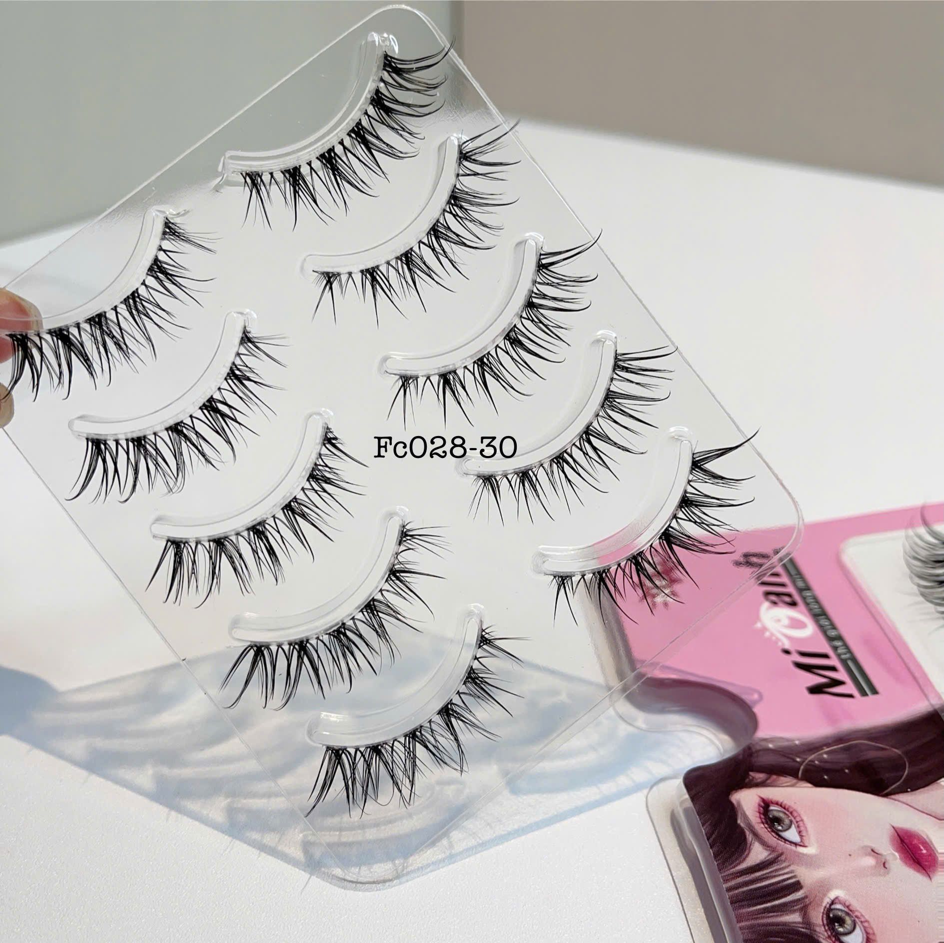 FC028-30 hộp lông mi lông chồn 5 cặp viền gân trong tàng hình thương hiệu Mi Oanh