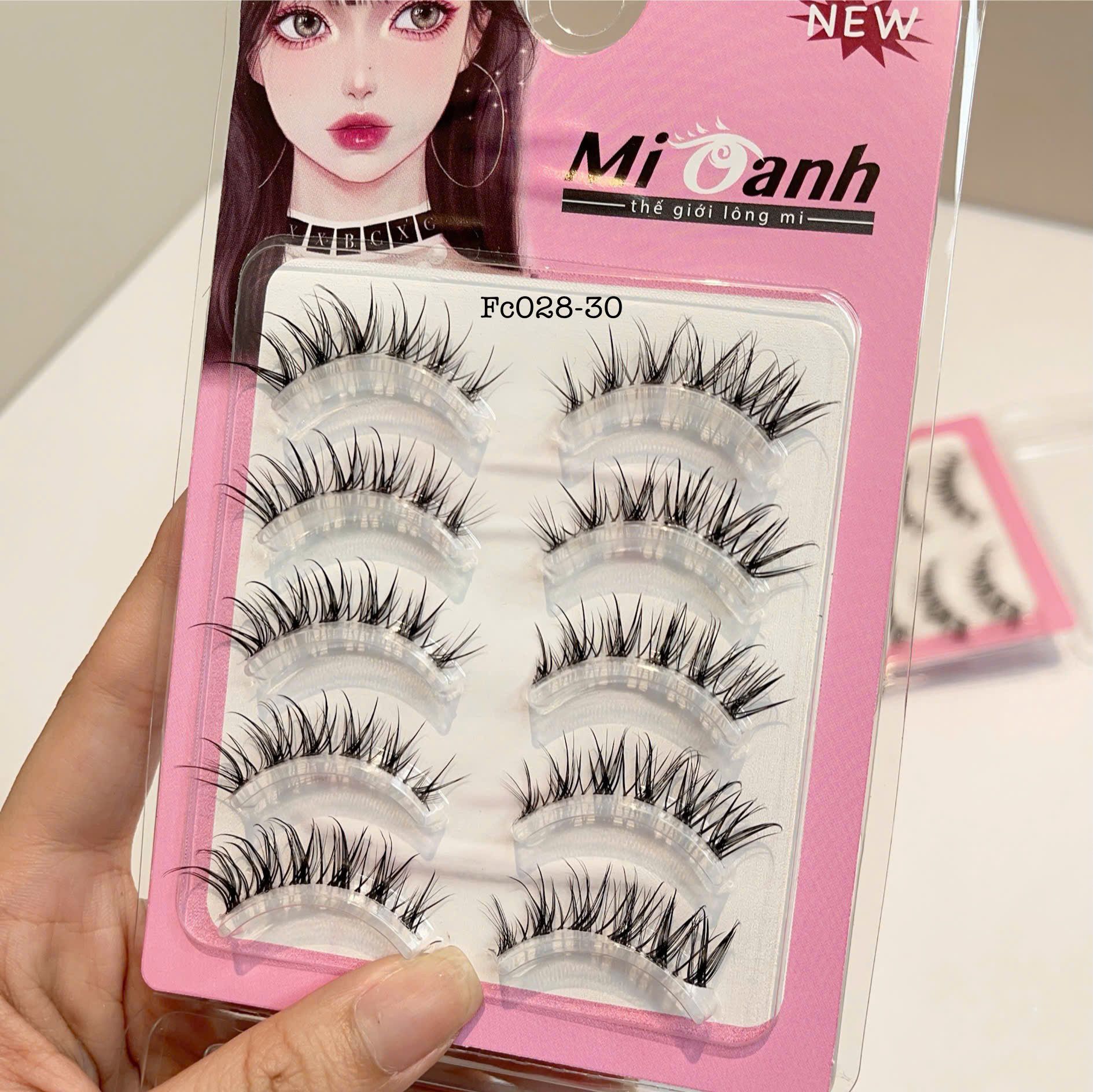 FC028-30 hộp lông mi lông chồn 5 cặp viền gân trong tàng hình thương hiệu Mi Oanh