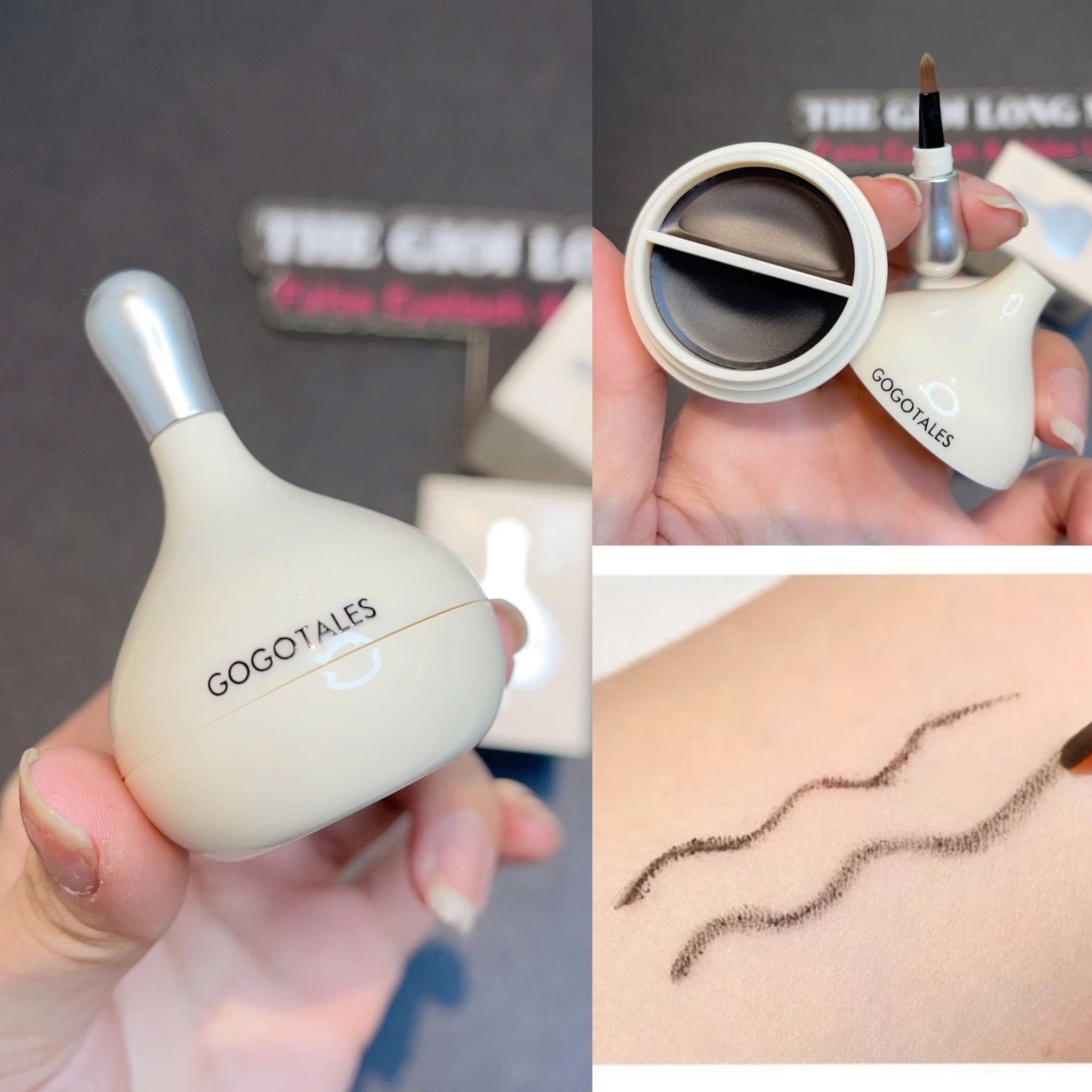 Two-tone eyeliner hộp sáp kẻ mắt 2 màu tiện lợi thương hiệu Gogotales