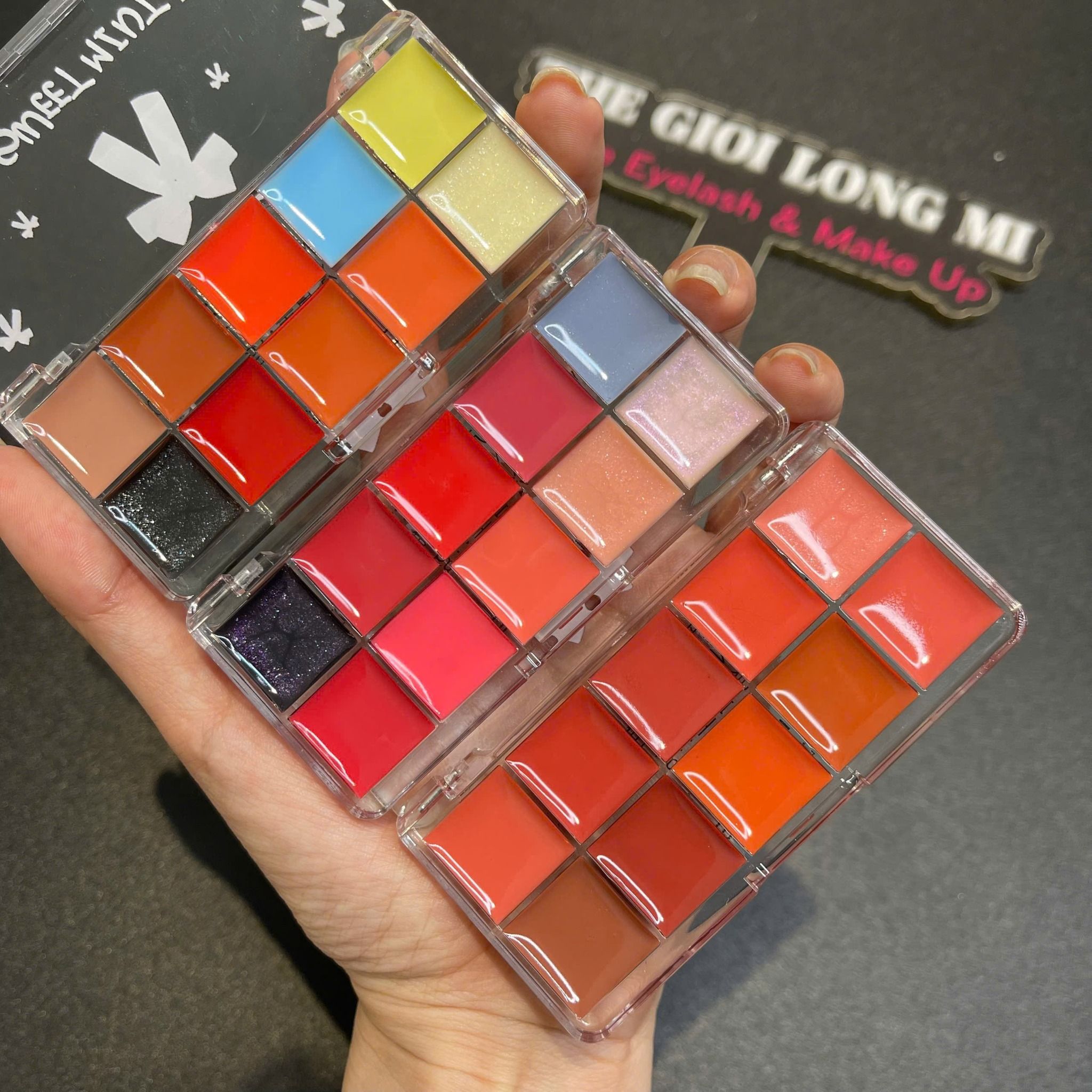 Jelly lipstick pallete khay son 10 màu thương hiệu Sweetmint