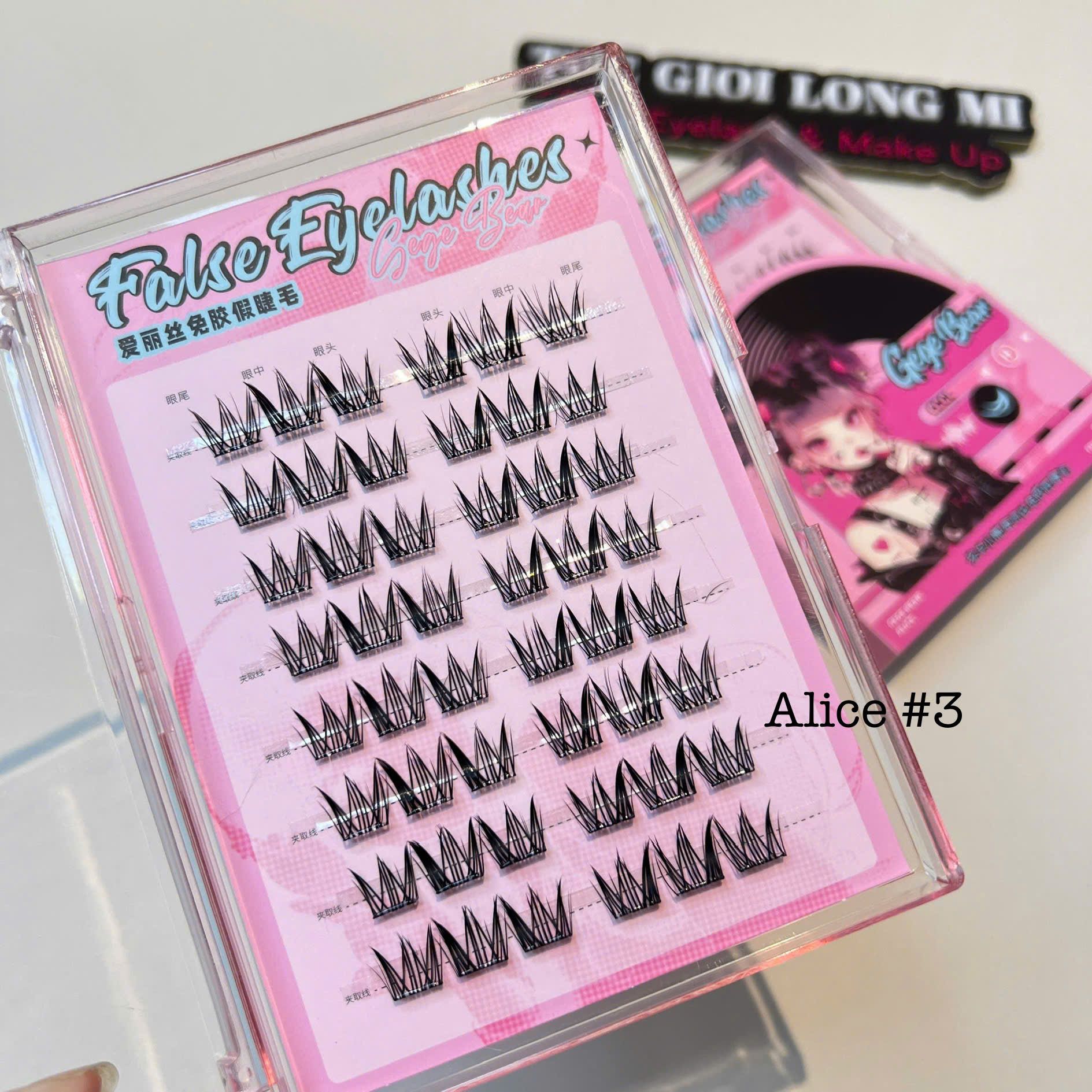 #03 Alice Style - Hộp Lông Mi Giả Tự Nối Có Keo Sẵn (48 Cụm