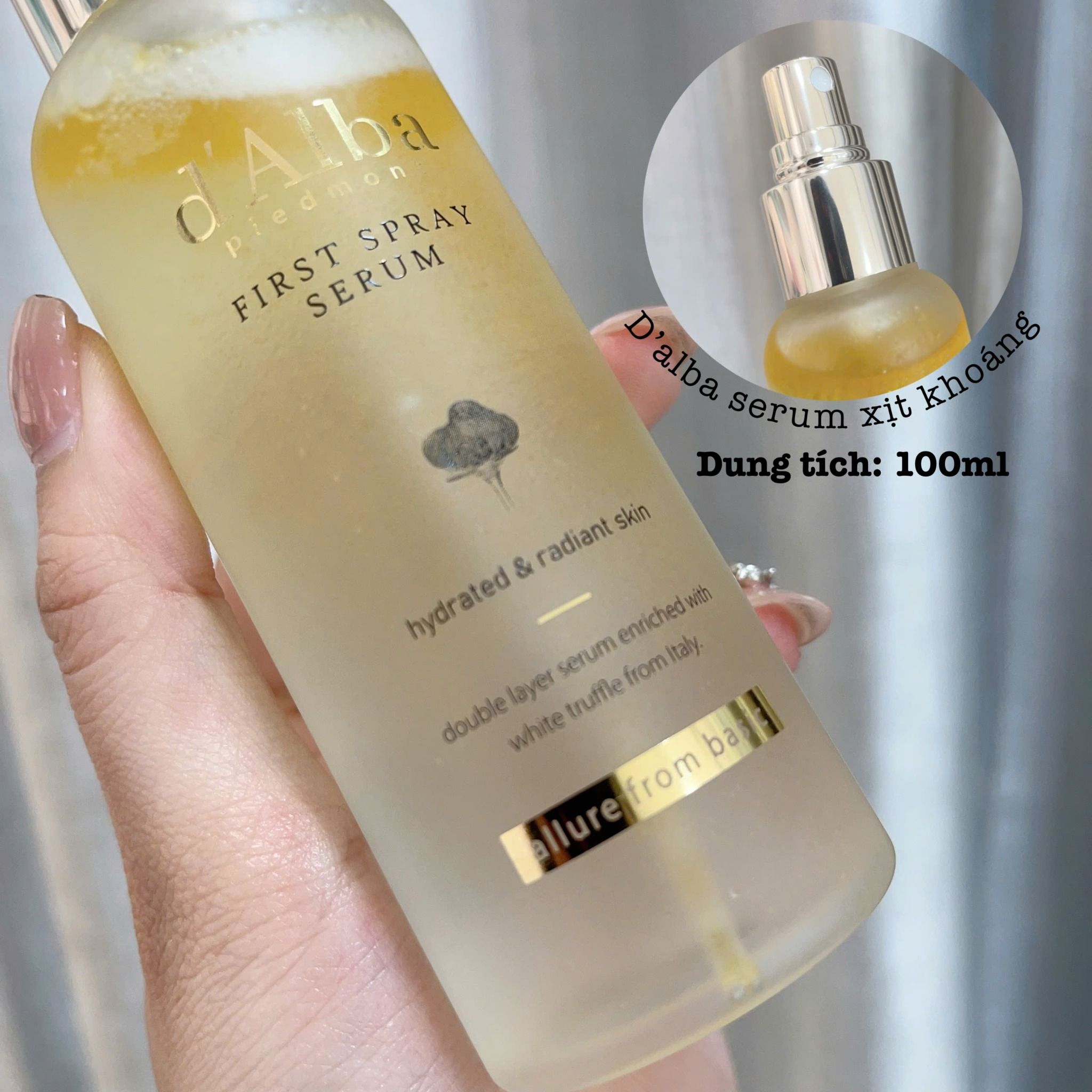 First Spray Serum chai xịt khoáng giữ ẩm dưỡng da thương hiệu d'Alba