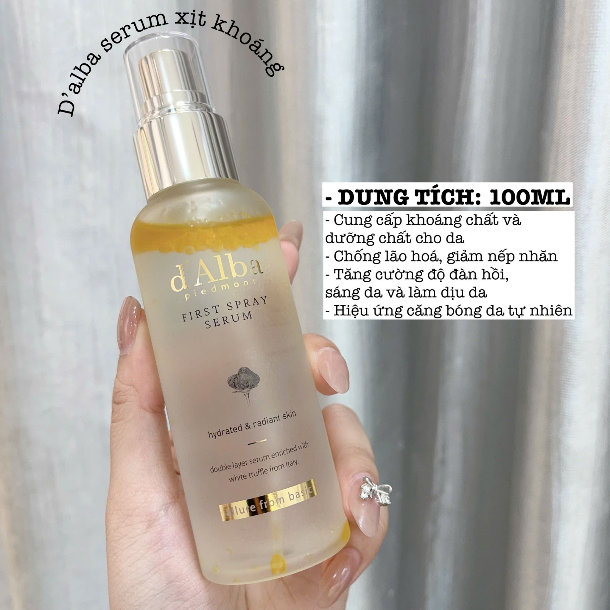 First Spray Serum chai xịt khoáng giữ ẩm dưỡng da thương hiệu d'Alba