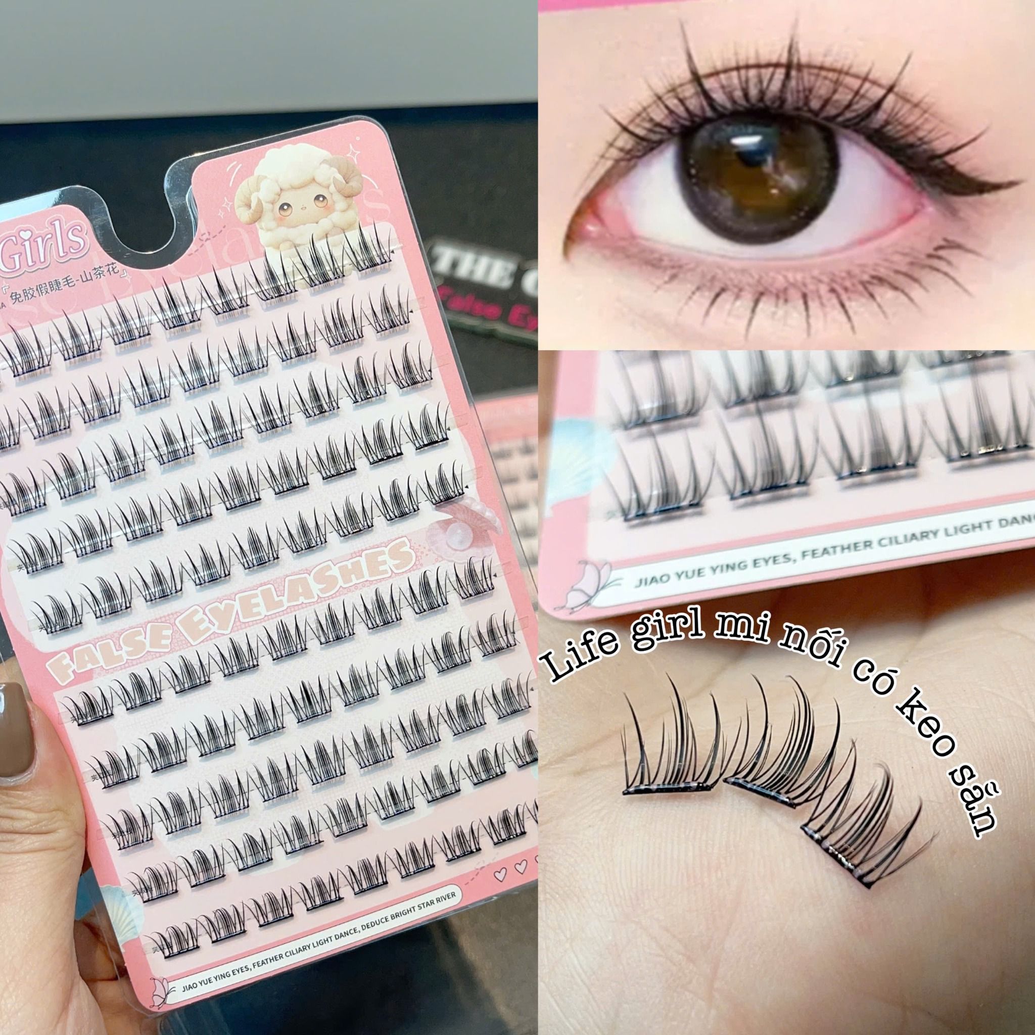Camellia glue-free false eyelashes thương hiệu Life Girls
