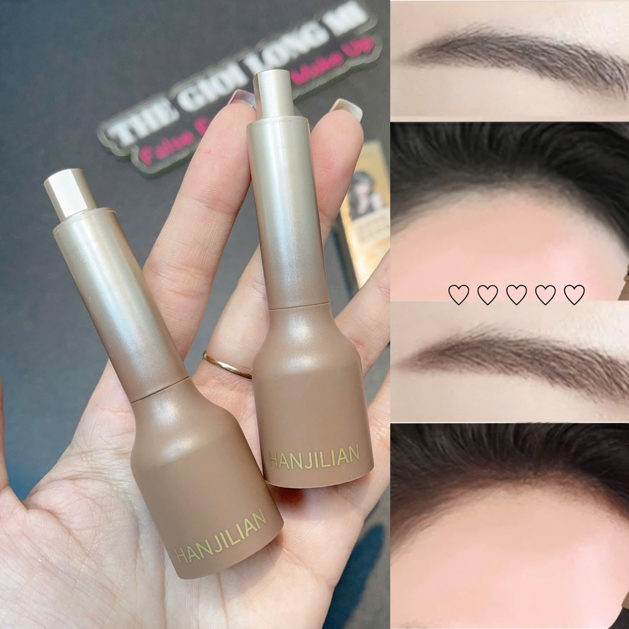 Hanjilian thỏi nhuộm chân mày & phủ tóc thưa