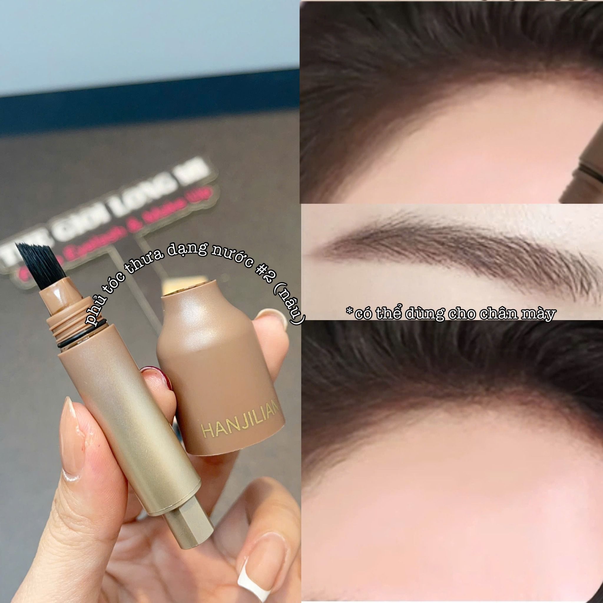 Hanjilian thỏi nhuộm chân mày & phủ tóc thưa
