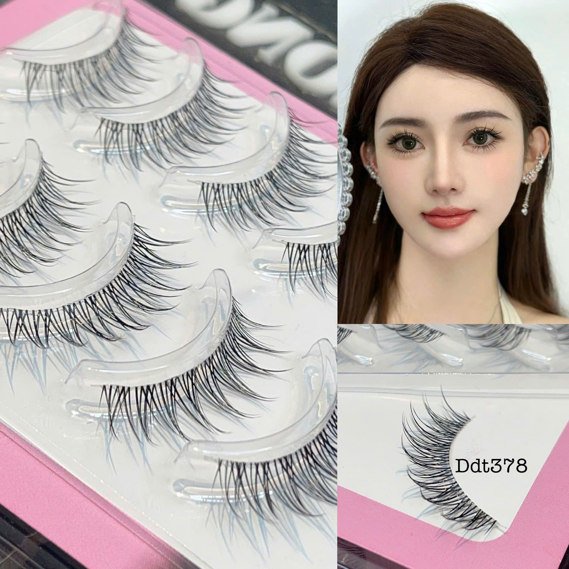 Ddt378 hộp lông mi giả viền gân trong 5 cặp thương hiệu Mi Oanh