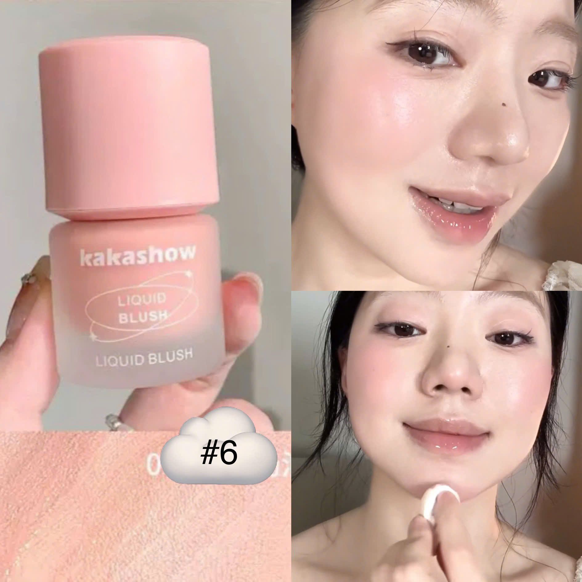 Kakashow ribbon liquid blush má hồng kem cột nơ xinh xắn