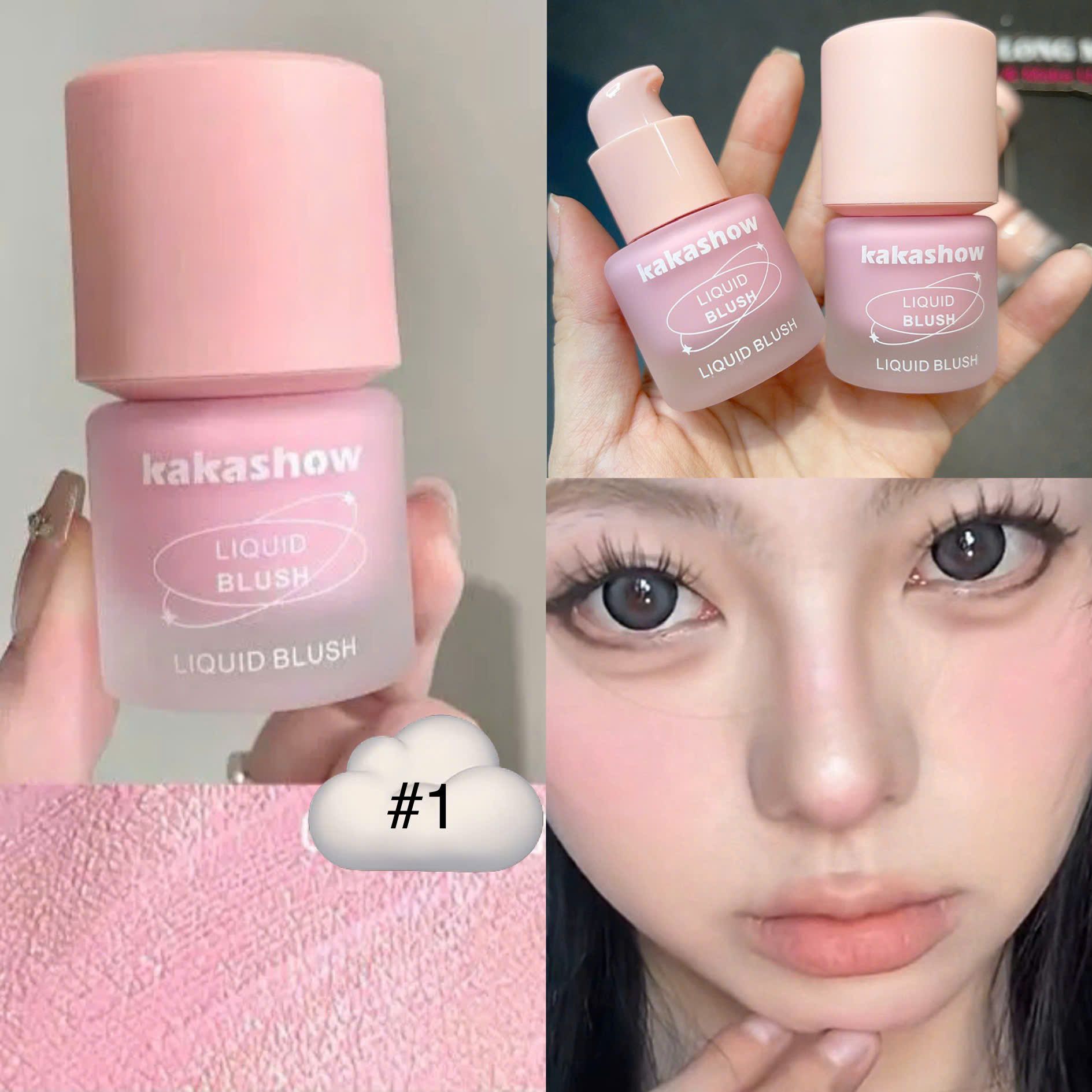 Kakashow ribbon liquid blush má hồng kem cột nơ xinh xắn