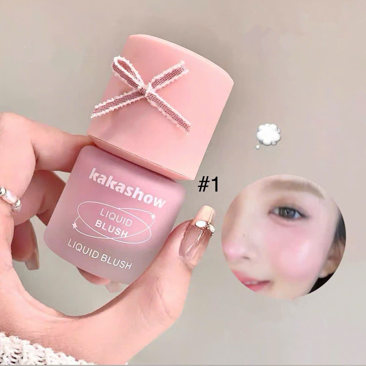 Kakashow ribbon liquid blush má hồng kem cột nơ xinh xắn