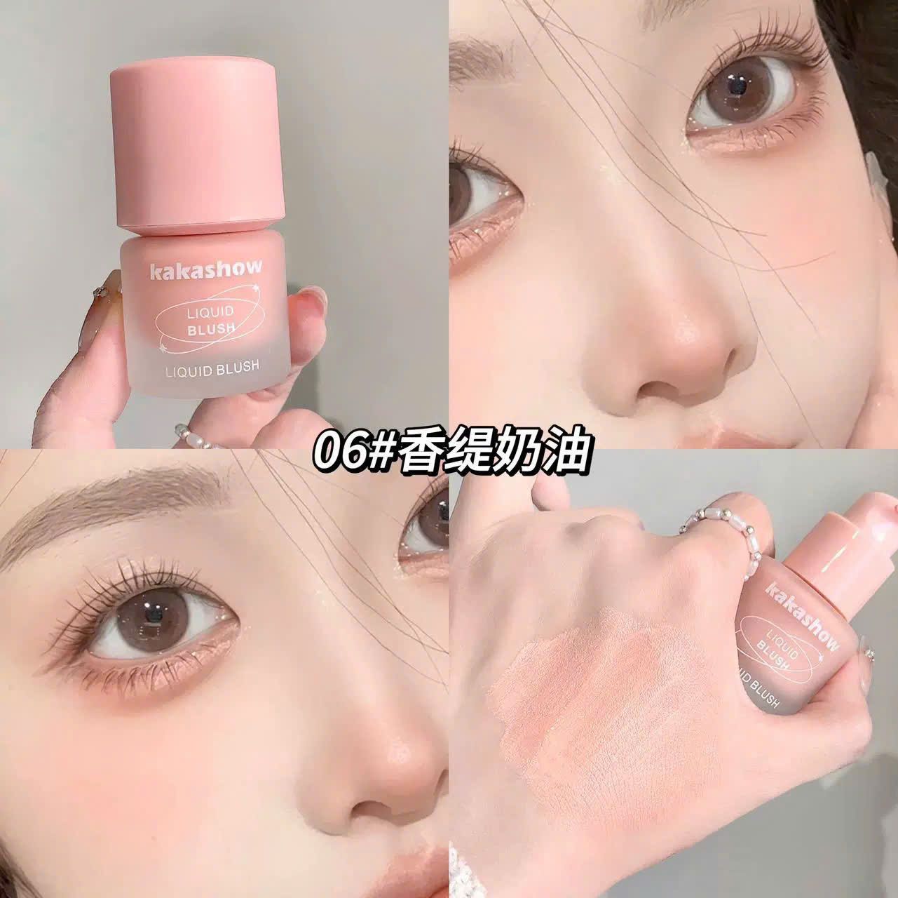 Kakashow ribbon liquid blush má hồng kem cột nơ xinh xắn
