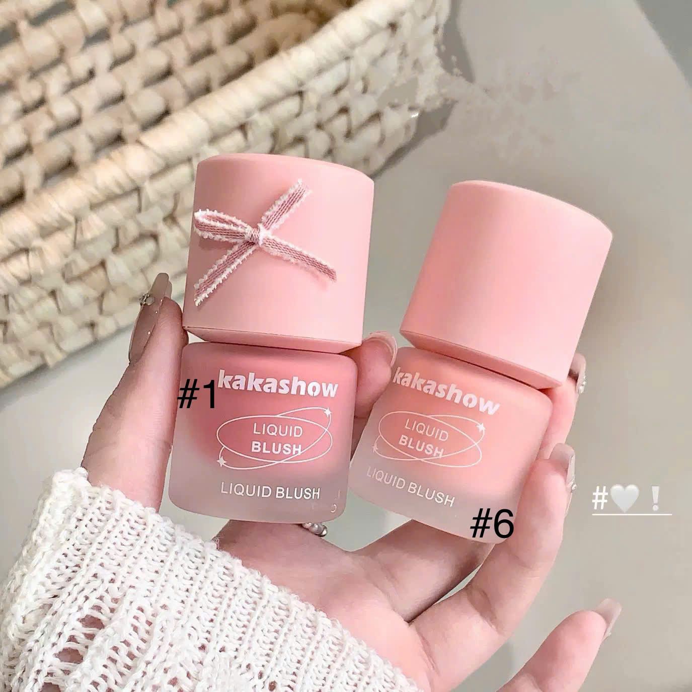Kakashow ribbon liquid blush má hồng kem cột nơ xinh xắn