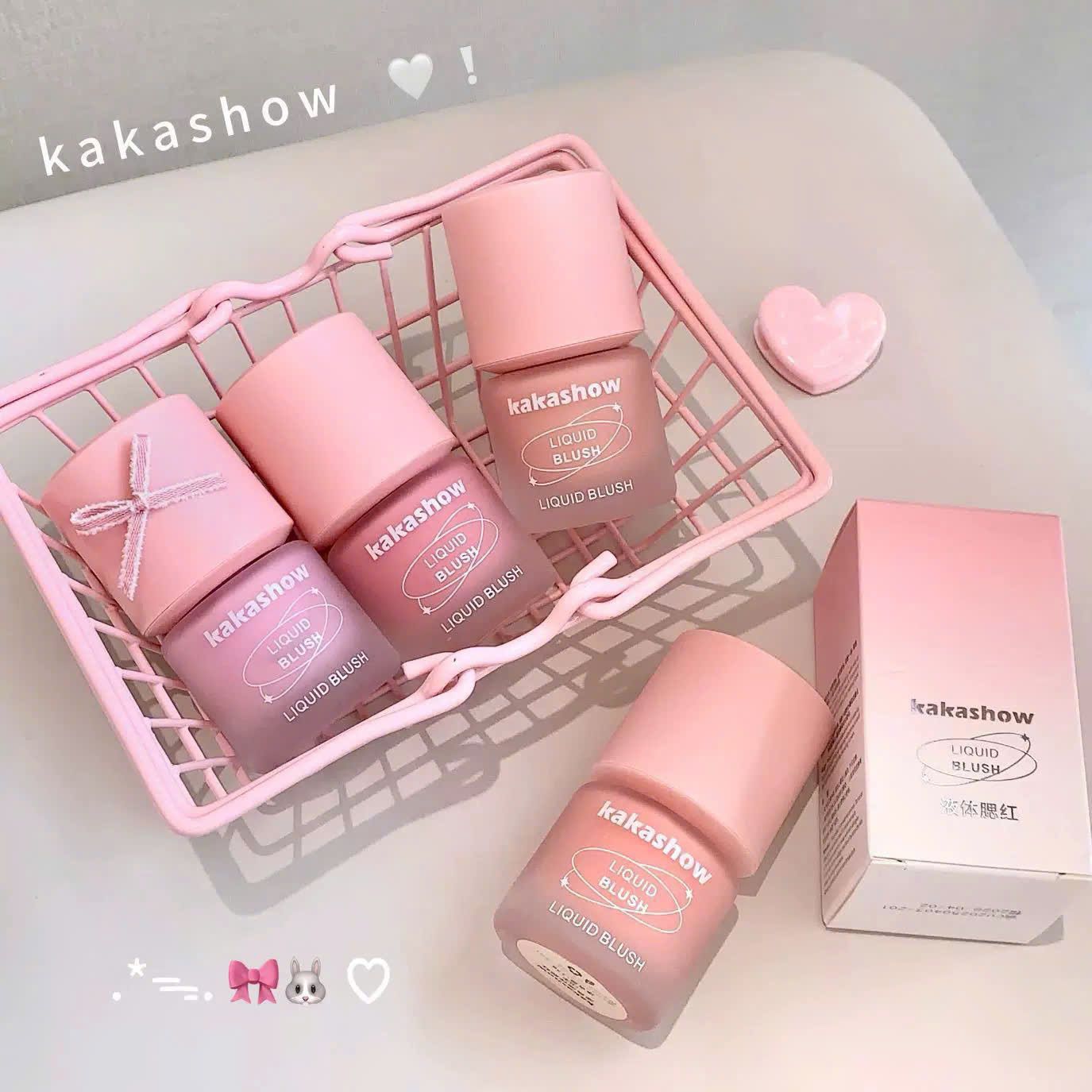 Kakashow ribbon liquid blush má hồng kem cột nơ xinh xắn