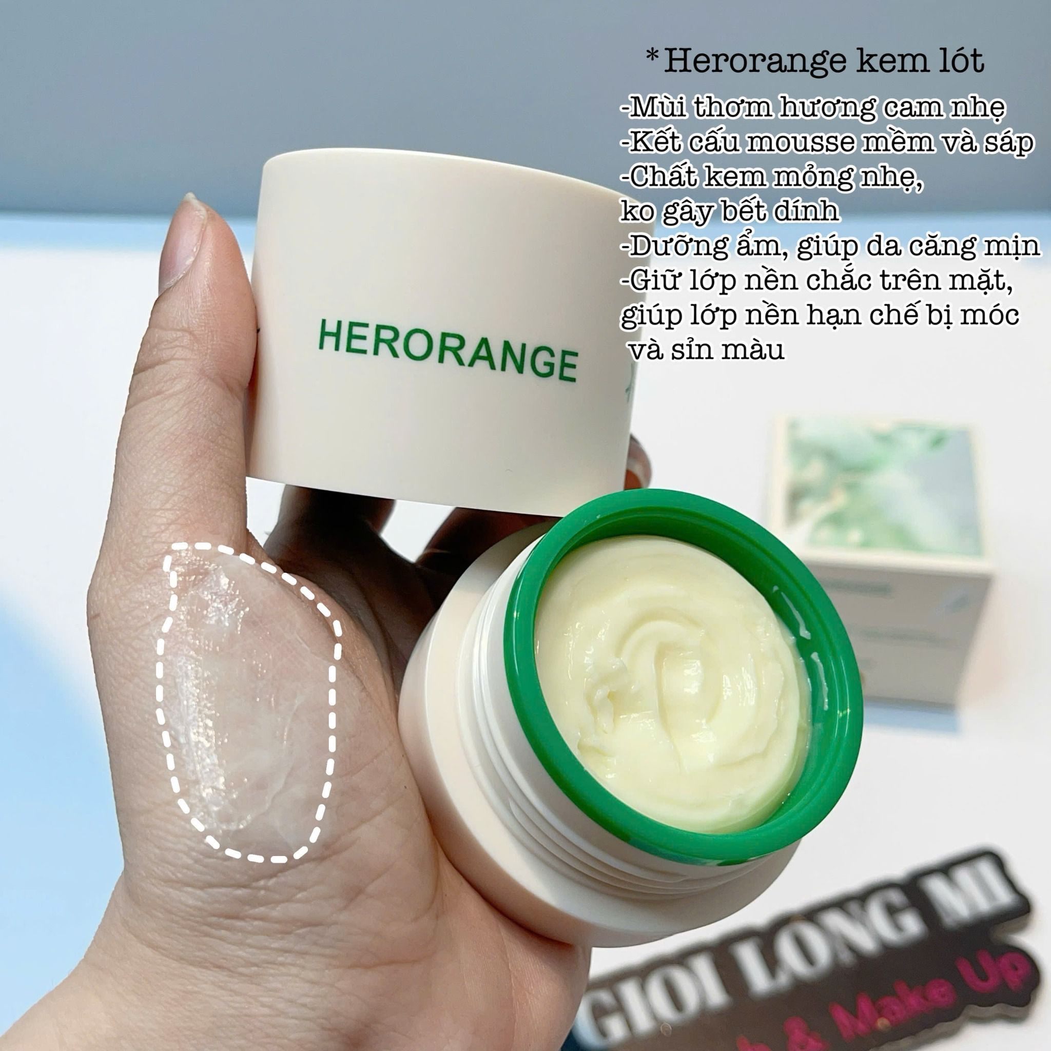 Moisture light perception primer skin-fit cream kem lót thương hiệu Herorange