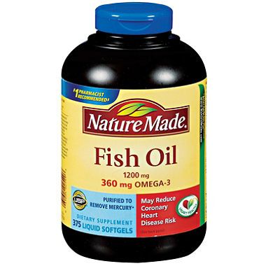 Nature Made Fish Oil 1200mg, 360mg Omega-3, 375 viên
