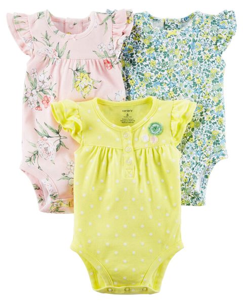  Carter's Bộ 3 -Pack Flutter-Sleeve Original Bodysuits 