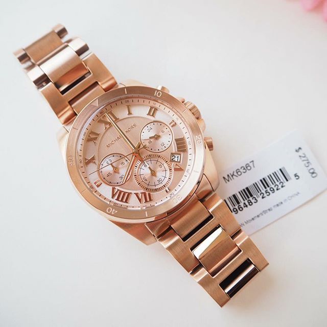  Đồng hồ đeo tay Nữ MICHAEL KORS màu vàng hồng 