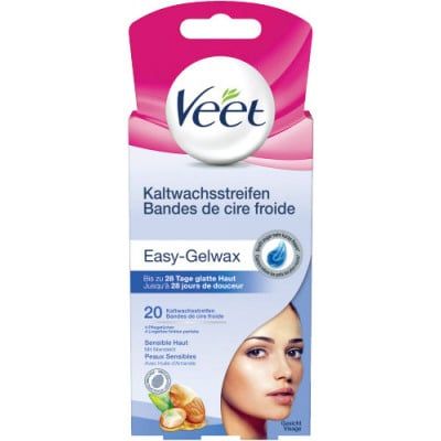 Wax lạnh Veet cho nách, bikini và mặt, 20 miếng (Hàng từ Đức)