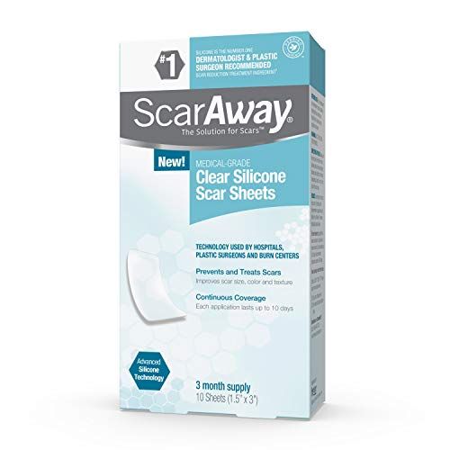  Miếng dán trị sẹo lồi, sẹo thâm ScarAway Silicone Scar Sheets, 10 miếng 