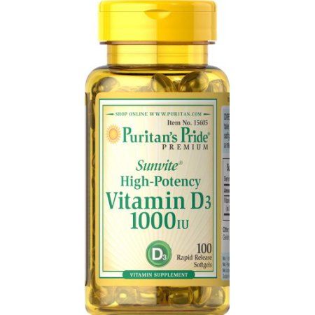  Thực Phẩm Chức Năng Puritan's Pride Vitamin D3 1000IU 100 Viên 