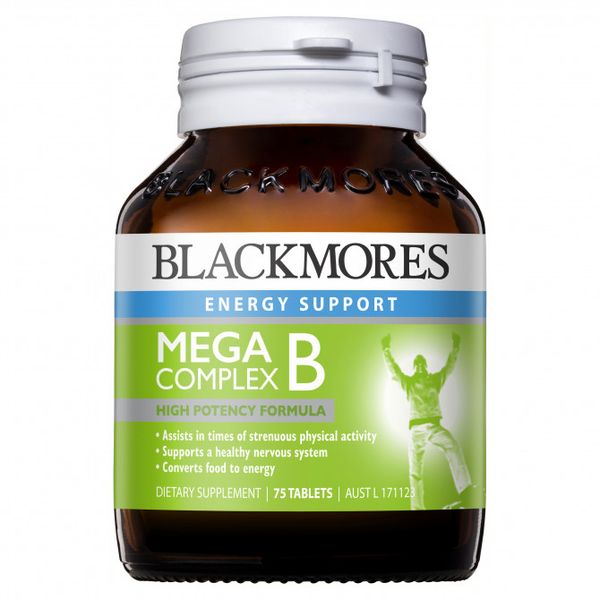 Viên Uống Bổ Sung Vitamin Nhóm B Blackmores Mega B Complex 75 Viên
